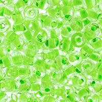 2/0 Neon Green Lined Crystal Czech Glass Seed Beads seed, beads,jablonex,glass,czech,Preciosa,Czechoslovakian