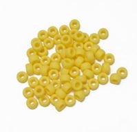 6.5x4mm Matte Yellow Mini Pony Beads beads,beading,mini.small,pony beads,USA,American, made