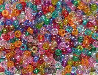 7x4mm Transparent Multi Colors Mini Pony Beads beads,beading,mini.small,pony beads,USA,American, made
