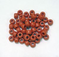 9x6mm Matte Cinnabar Pony Beads 500pc pony beads, plastic beads, novelty beads, craft beads