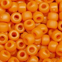 9x6mm Matte Pumpkin orange Pony Beads