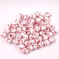 12mm Baseball Beads, 12mm round beads from Jolly Store Crafts