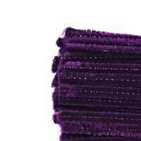 Chenille Purple Fluffy Stems 12in.  (100pc)