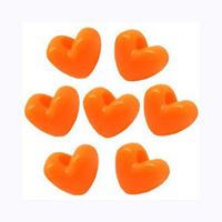Neon Orange Heart Shaped Pony Beads crafts,hearts,beads