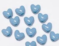 Opaque Baby Blue Heart Shaped Pony Beads crafts,hearts,beads