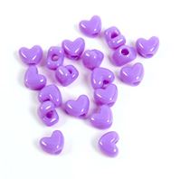 Opaque Lilac Heart Shaped Pony Beads crafts,hearts,beads