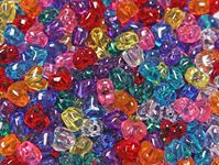Transparent Multi Colors Heart Shaped Pony Beads crafts,hearts,beads
