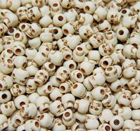 Ivory color Skull Beads with Brown Antiquing skulls,beads,crafts,head