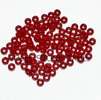 Opaque Red Czech Glass 6mm Mini Pony Beads 100pc czech,Czechoslovakian,glass,crow,mini,beads,6mm,small,pony