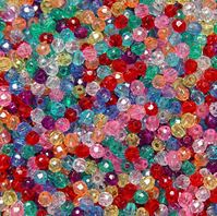 Transparent Multi Colors 4mm Faceted Round Beads facted,beads,crafts,plastic,acrylic,round,colors,beading,stores