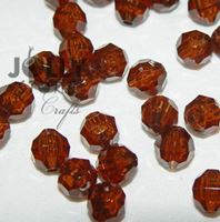Transparent Root Beer 6mm Faceted Round Beads facted,beads,crafts,plastic,acrylic,round,colors,beading,stores