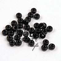 Opaque Jet Black Czech Glass 6mm Mini Pony Beads 100pc czech,Czechoslovakian,glass,crow,mini,beads,6mm,small,pony