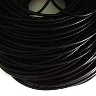Black Genuine Leather Cord 2.5mm x 5yd black,leather,cord