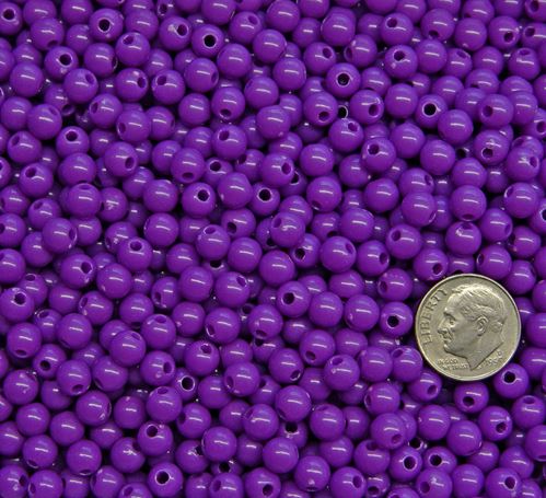 Purple 6mm Round Beads